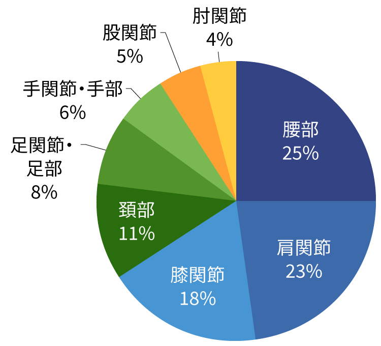 外来の一般患者様の割合グラフ